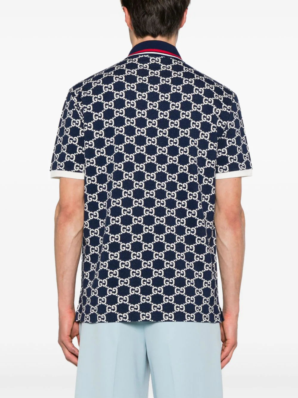 Gucci playera tipo polo en jacquard