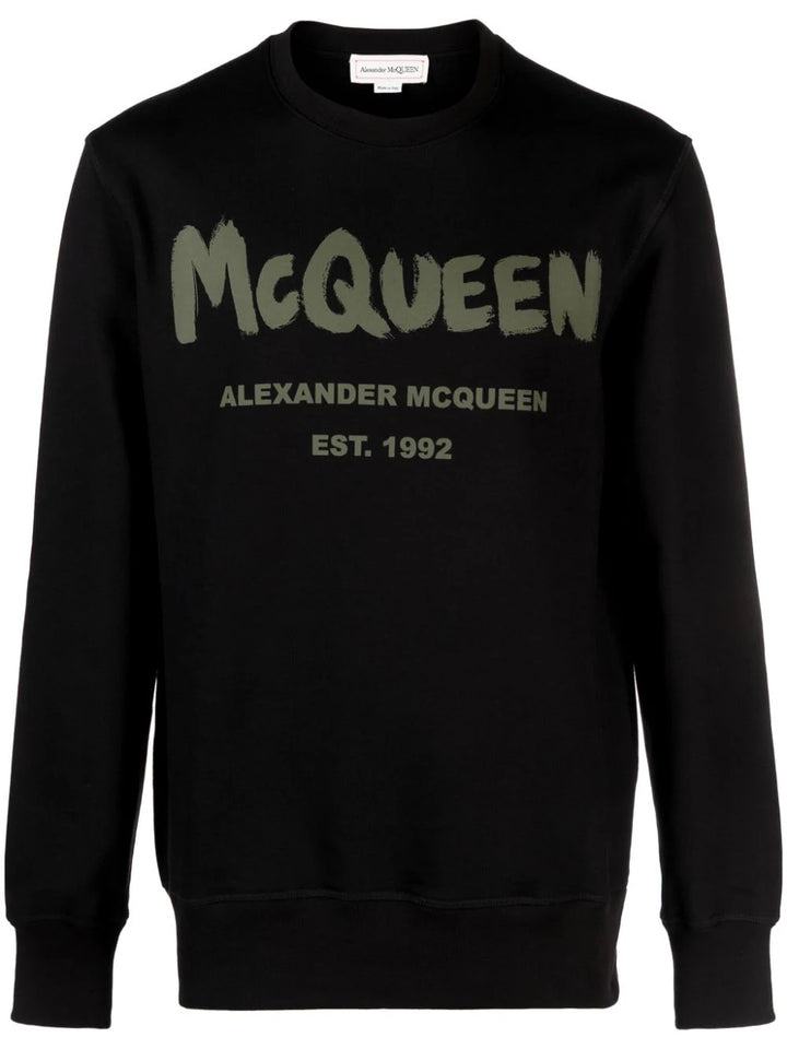 Alexander McQueen sudadera con logo estampado