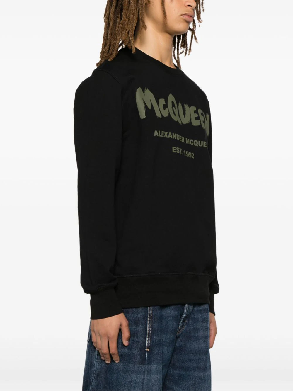 Alexander McQueen sudadera con logo estampado