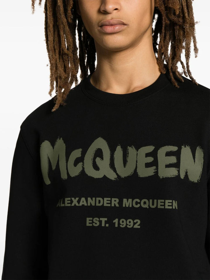 Alexander McQueen sudadera con logo estampado