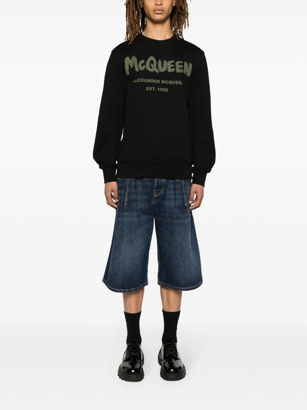 Alexander McQueen sudadera con logo estampado