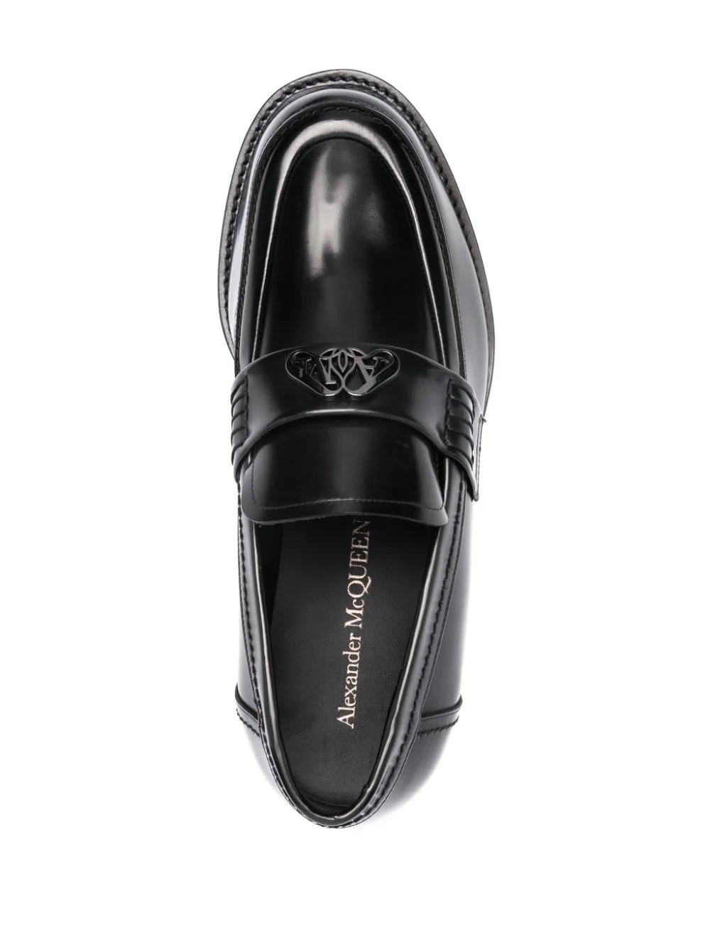 Alexander McQueen mocasines con placa del logo