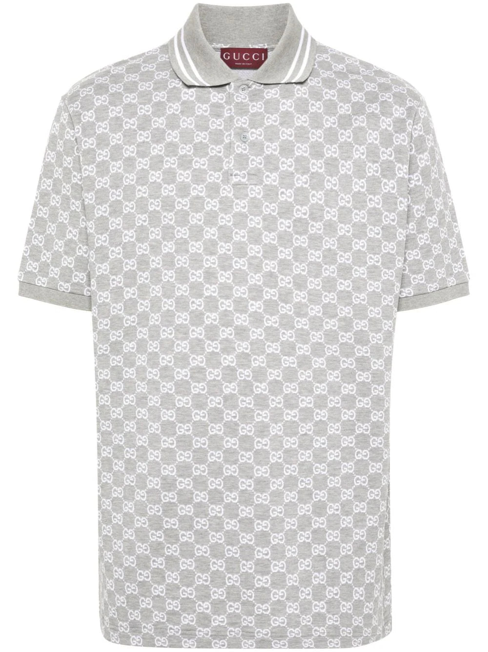 Gucci playera tipo polo con logo GG en jacquard